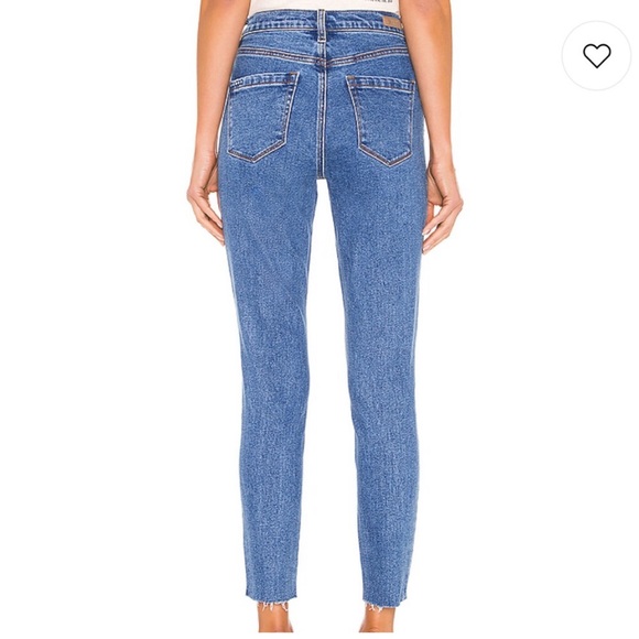 BLANK NYC Great Jones in Varsity Blue Snap Front Raw Frayed Hems Sz 27 - Picture 9 of 14